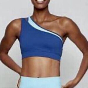 New FourLaps Solo Sports Bra Midnight/Aqua with Compression size Medium